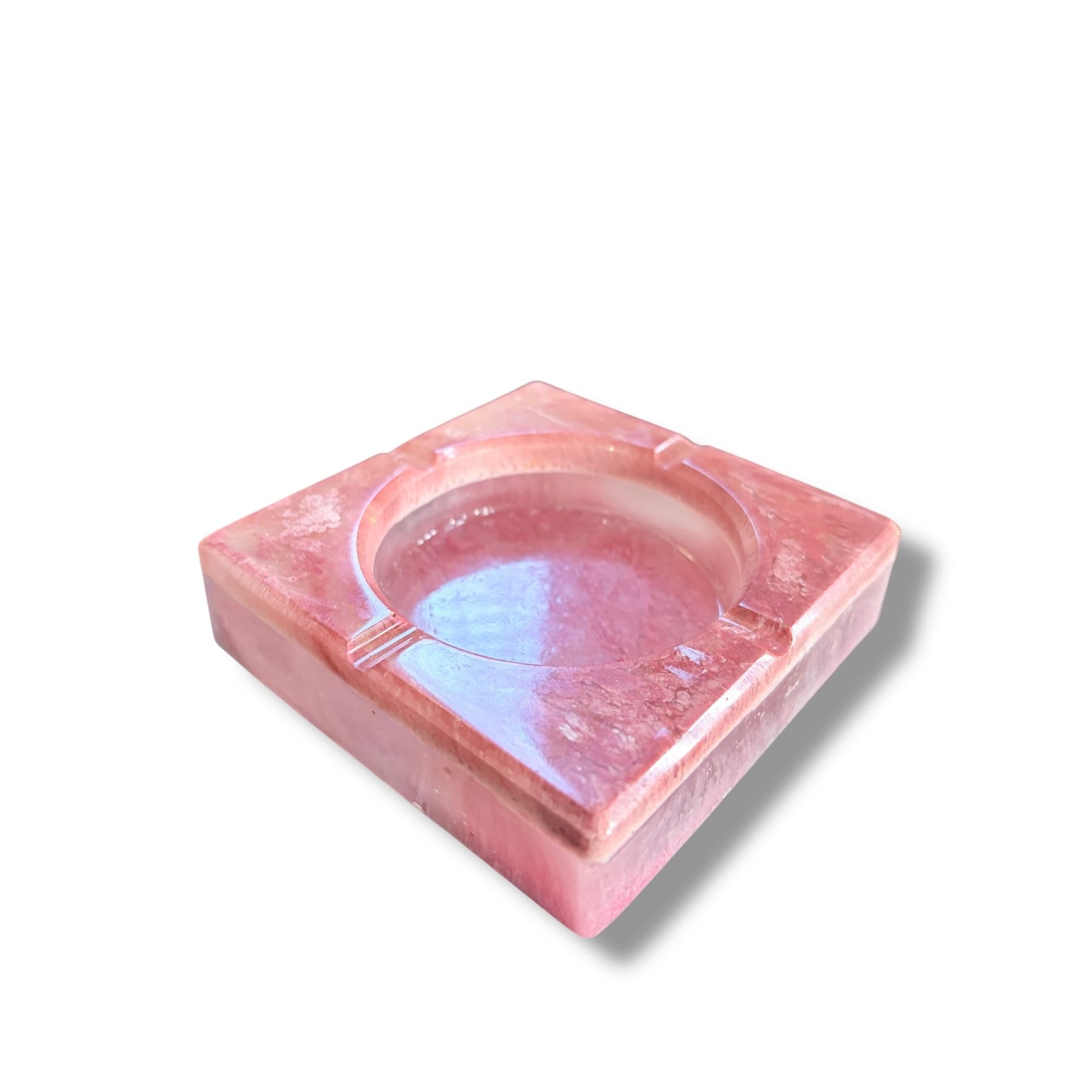 Vintage Pink Resin Ashtray