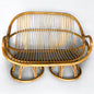 Mid Century Rattan Bamboo Sofa