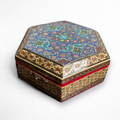 Vintage 1960s Persian Khatam Jewellery Box