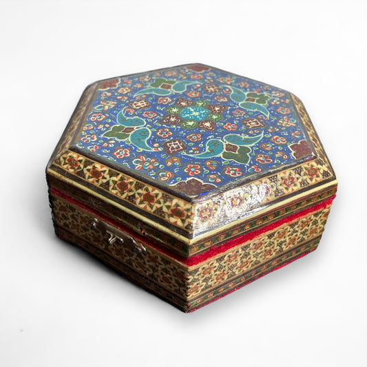 Vintage 1960s Persian Khatam Jewellery Box