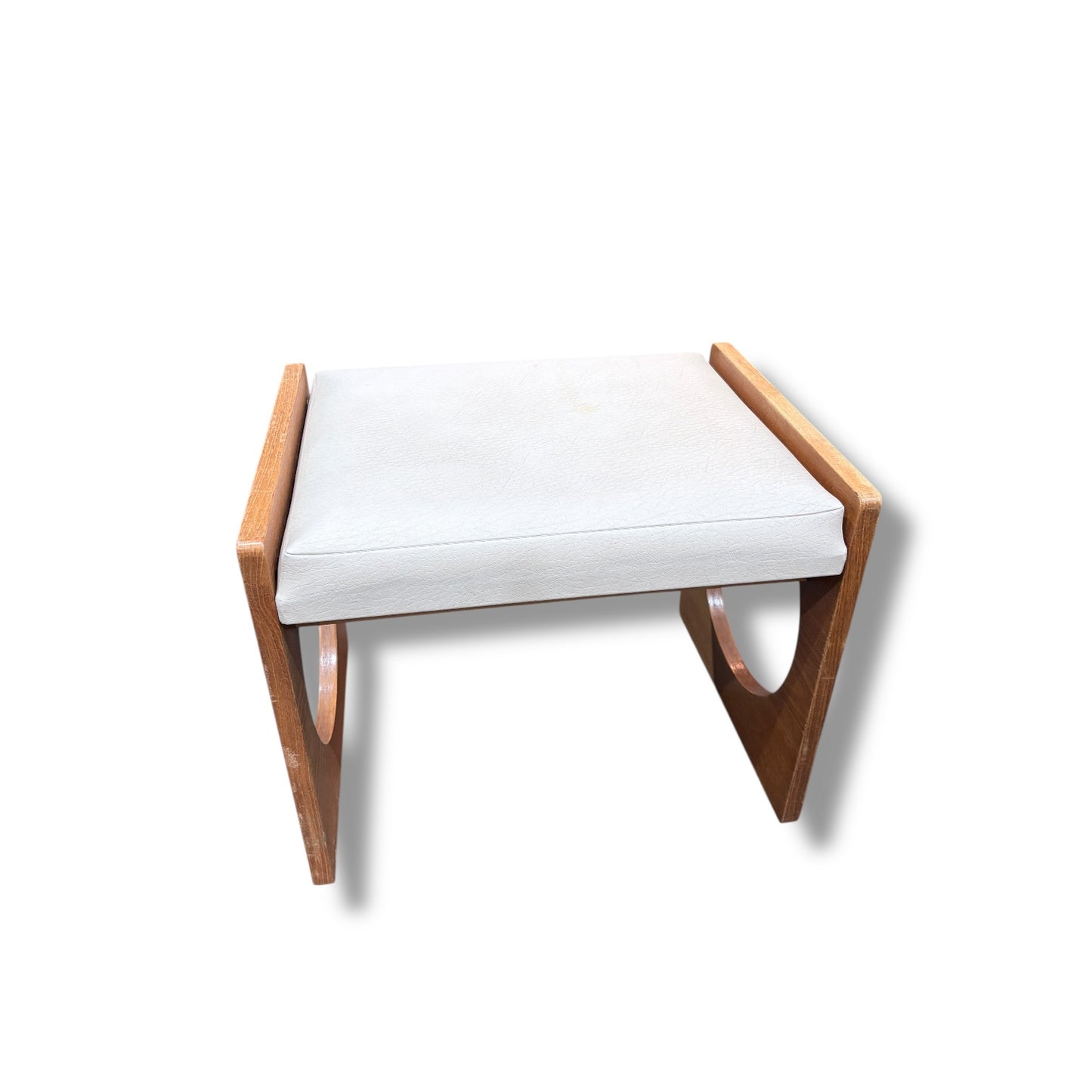 Vintage Uniflex Teak Stool – Mid Century