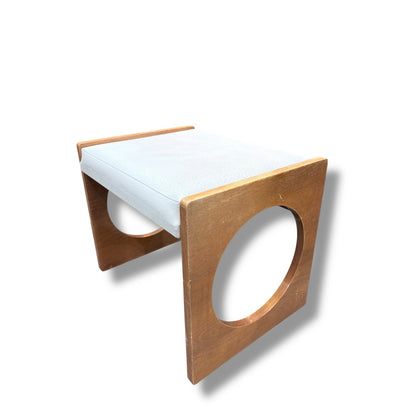 Vintage Uniflex Teak Stool – Mid Century