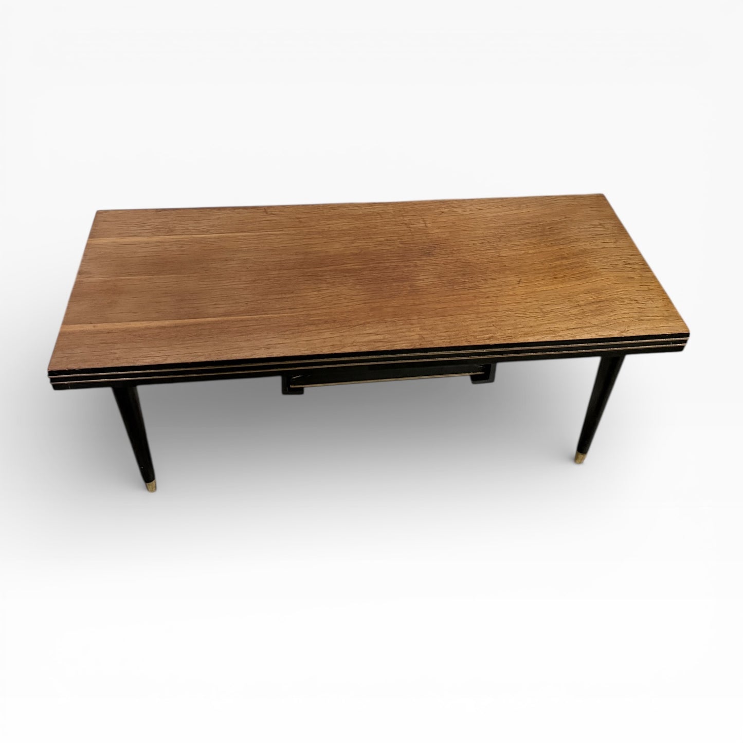Vintage Space Age Coffee Table – Mid Century Retro Modern Low Profile Table with Removable Tray