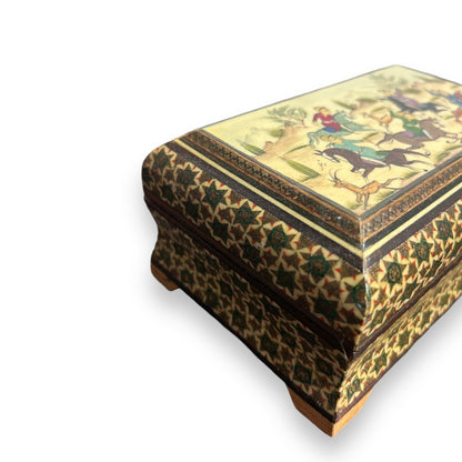 Vintage 1960s Persian Khatam Mosaic Jewellery Box