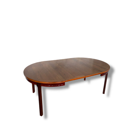 Mid-Century Swedish Rosewood & Teak Extending Dining Table by Nils Jonsson for Troeds