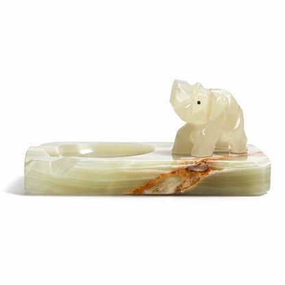 Vintage Onyx Elephant Ashtray