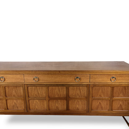 Nathan “Squares” Sideboard – Mid Century Teak Sideboard with Ring Pull Handles — view 5