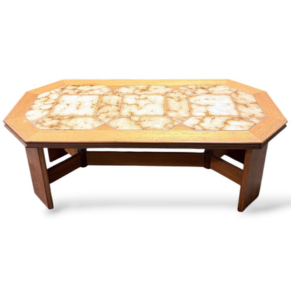 Vintage 1970s G Plan Teak Coffee Table | Scandinavian Style Tiled Table