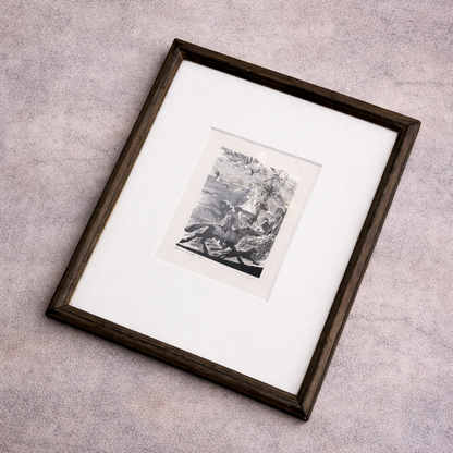 Simon Brett “Count Arnold” Woodblock Print – Vintage and Framed Limited Edition