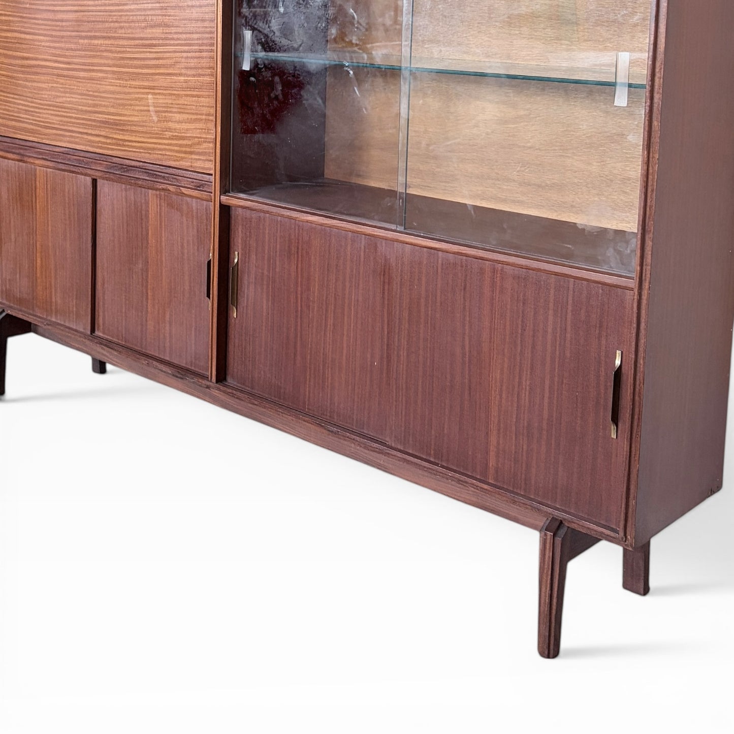 Vintage Beaver & Tapley Slim Teak Bookcase Cabinet by Guy Rogers
