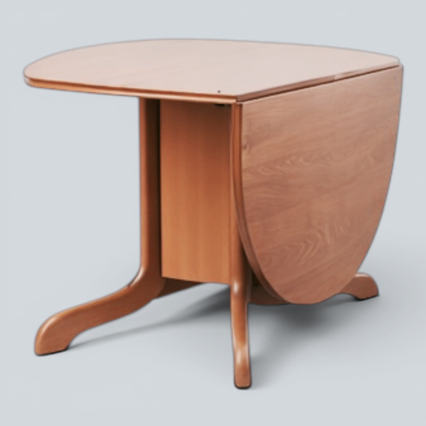 Morris of Glasgow Mid Century Teak Oval Drop Leaf Gateleg Dining Table