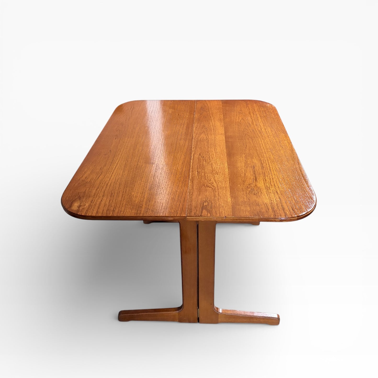 Danish Teak & Oak Drop Leaf Dining Table Desk