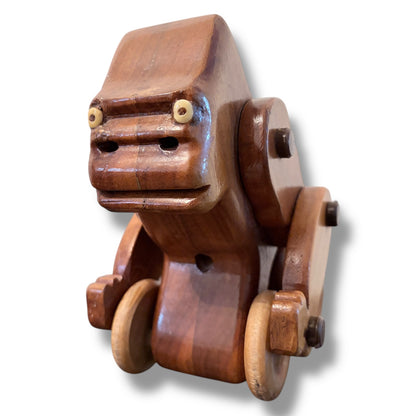 Mid Century Articulated Wooden Gorilla Toy Sculpture — view 11