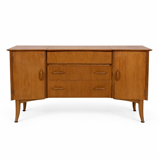Vintage Wrighton Walnut & Teak Dressing Table / Vanity Sideboard