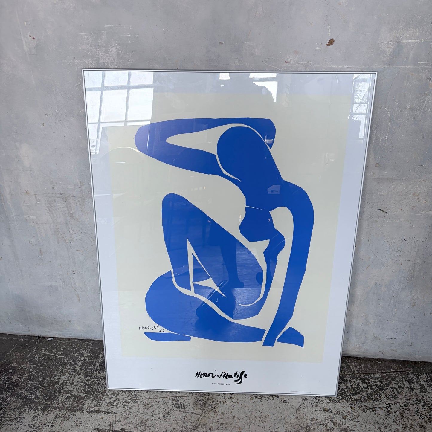 Henri Matisse Blue Nude II (1952) Framed Lithograph Print | Large Modernist Wall Art