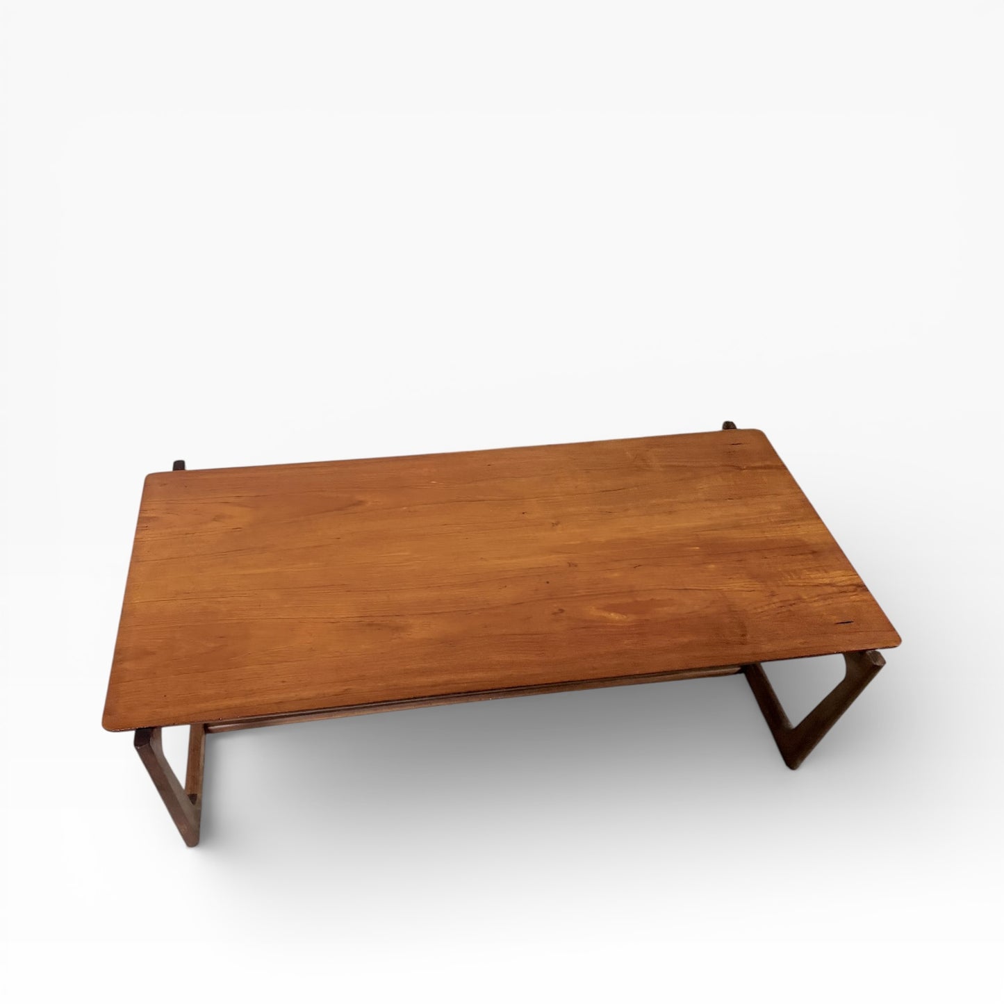 Danish Mid Century Coffee Table with Sleigh Legs