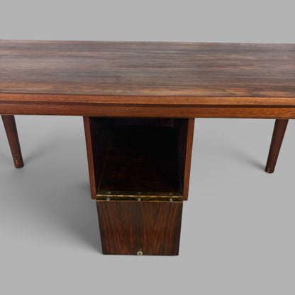 Mid Century Danish Rosewood Coffee Table by Gunni Omann for Omann Jun Storage Cabinet