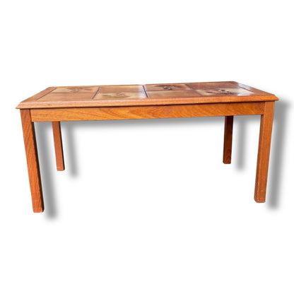 Danish Teak & Tile Coffee Table by Trioh | Mid-Century — view 9