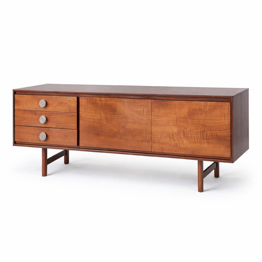 Mid Century Danish Teak Sideboard with Chunky Handles – 1960s