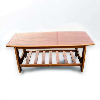 Mid Century Teak Formica Scandi Coffee Table