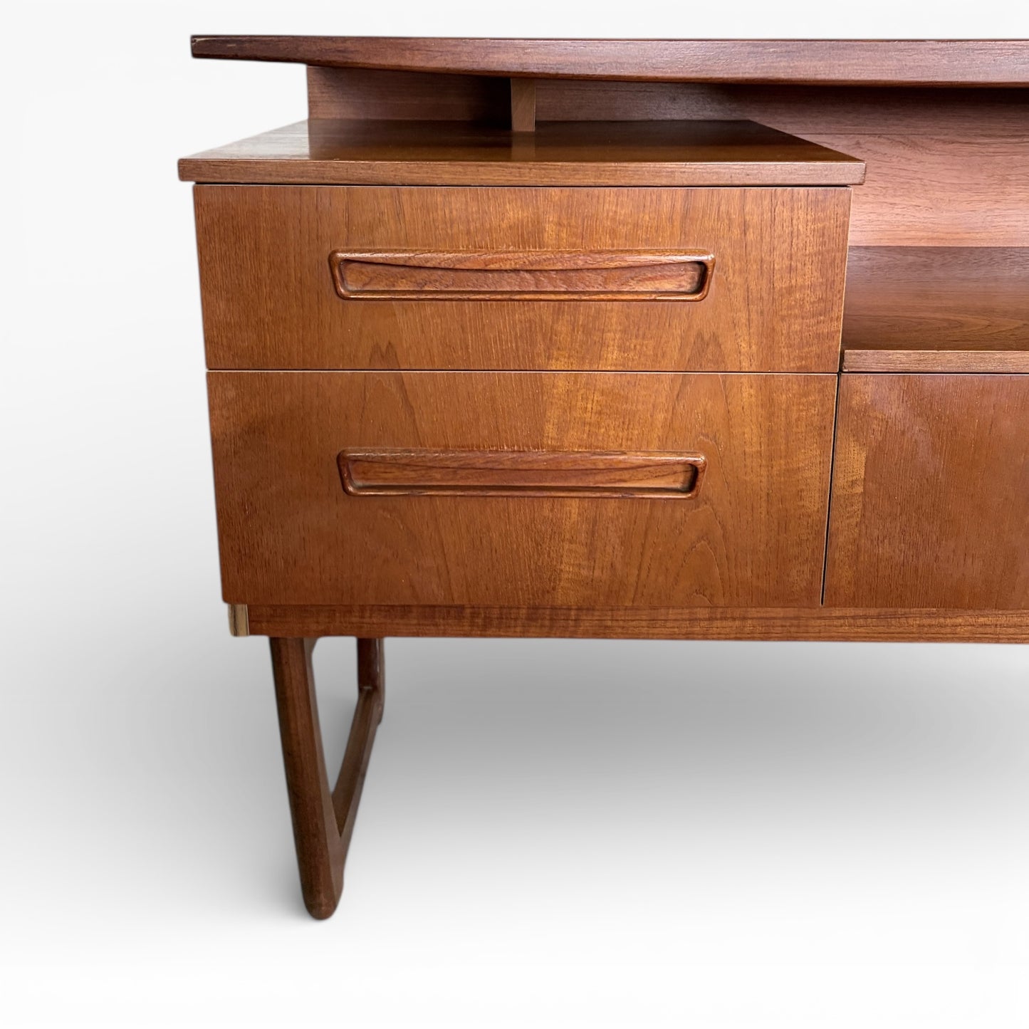 Floating Teak Sideboard – Mid-Century British Modernist Furniture With Warm Wood Tones
