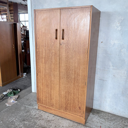 Mid Century E Gomme G Plan Brandon Oak Double Wardrobe