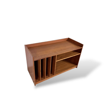 Mid Century Danish Teak Media and Vinyl Record Cabinet Unit