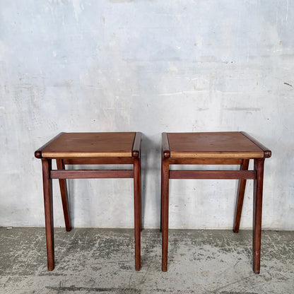 Mid Century Teak & Plywood Bedside Tables