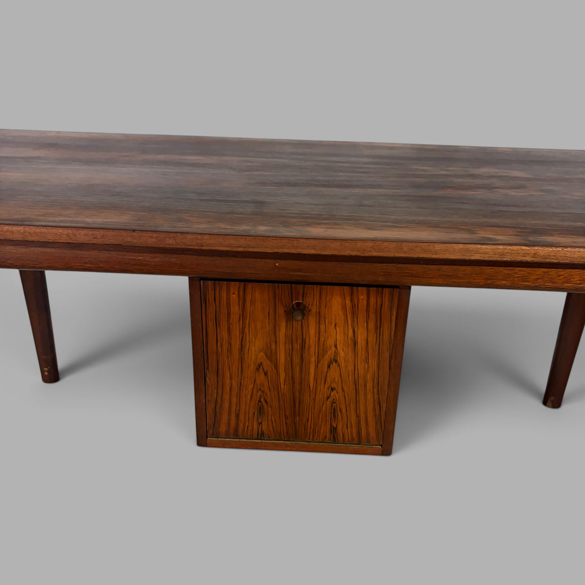 Mid Century Danish Rosewood Coffee Table by Gunni Omann for Omann Jun Storage Cabinet