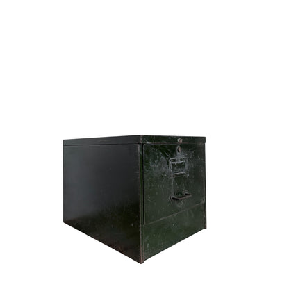 Vintage Industrial Military Filing Cabinet Bedside – Forest Green Steel