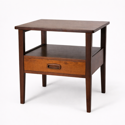 Mid-Century Vintage Teak Bedside Table
