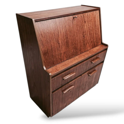 Mid Century Teak Austinsuite Bureau Desk with Matching Armchair — view 7