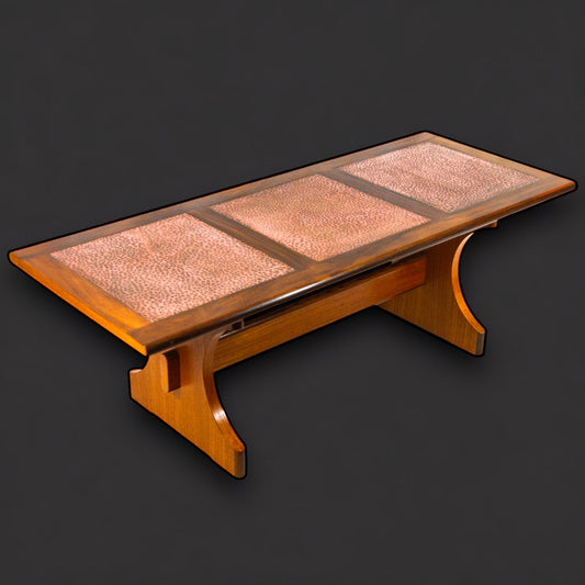 Mid Century G Plan Teak and Copper Coffee Table