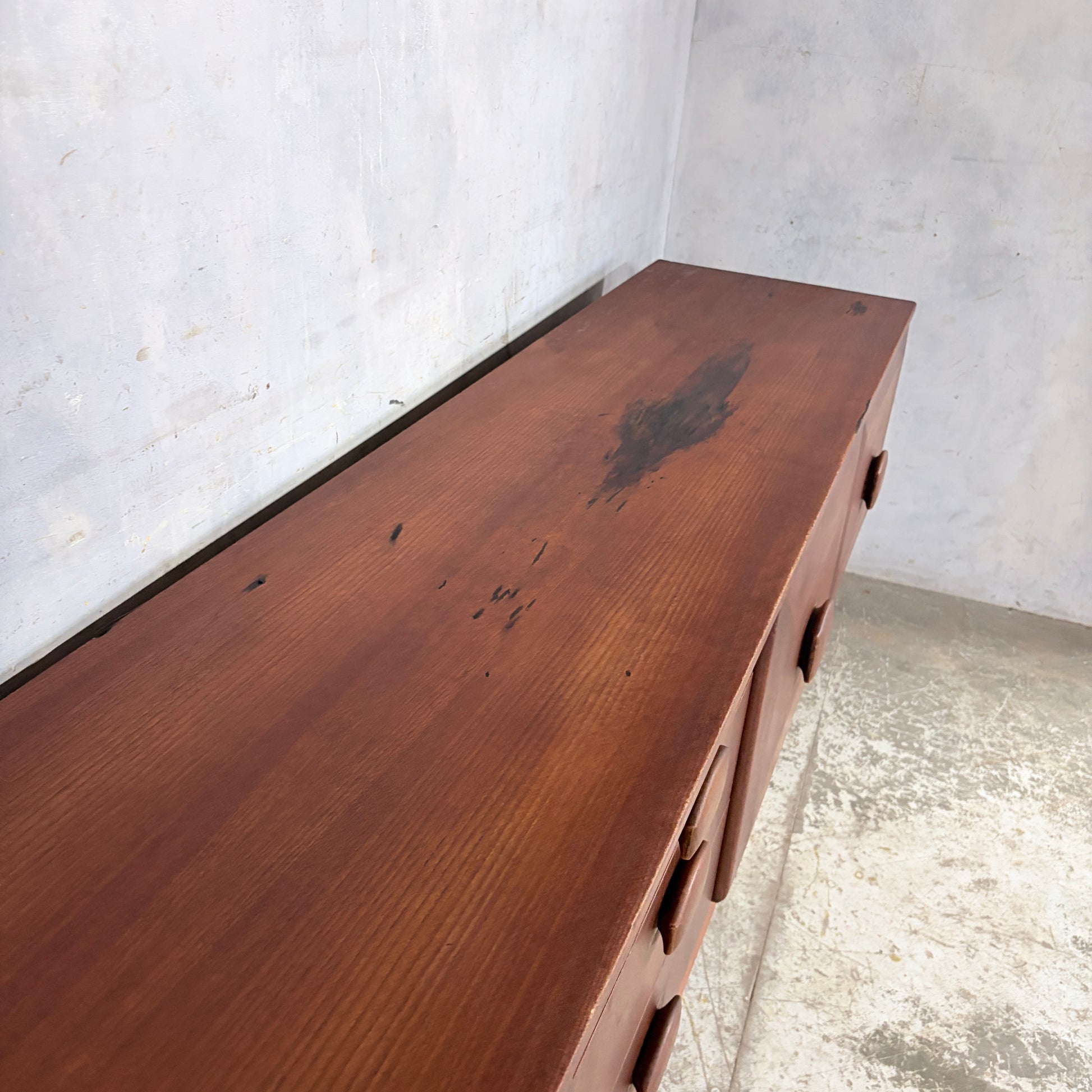 Mid Century Stonehill Teak Long Sideboard Drinks Cabinet with Drop-Down Bar — view 7