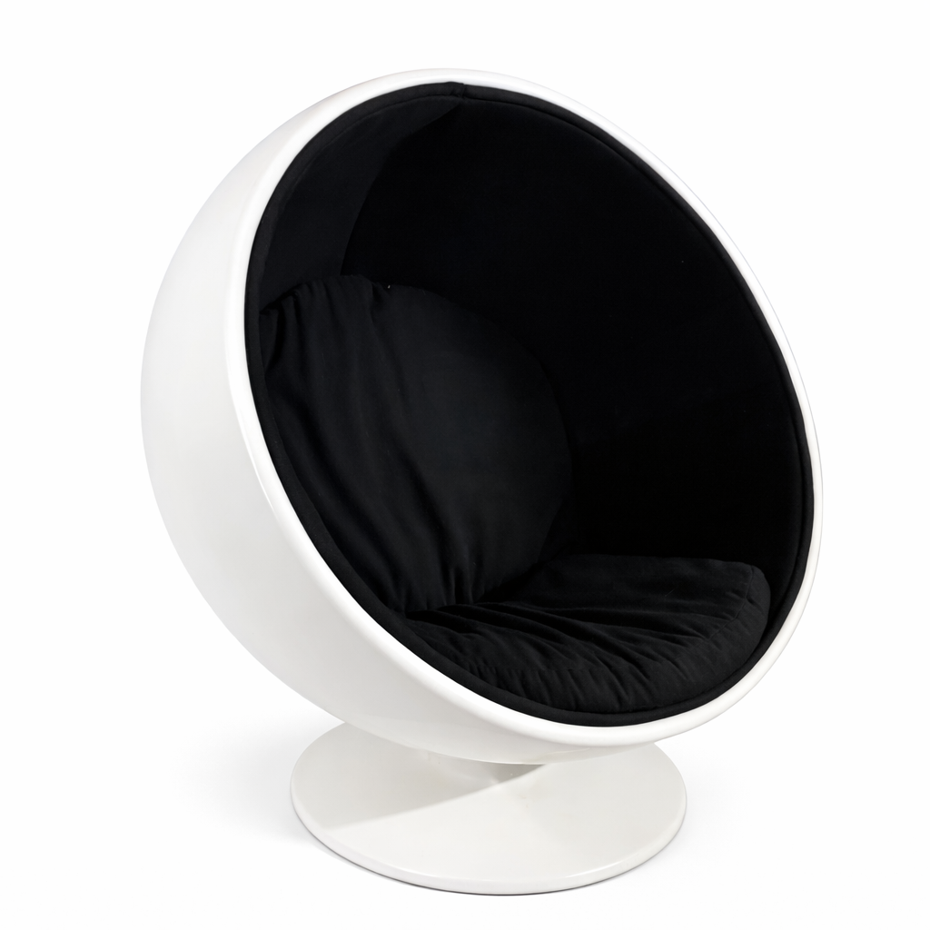 Space Age Egg Chair – Retro Pod Chair With Sculptural Pedestal Base