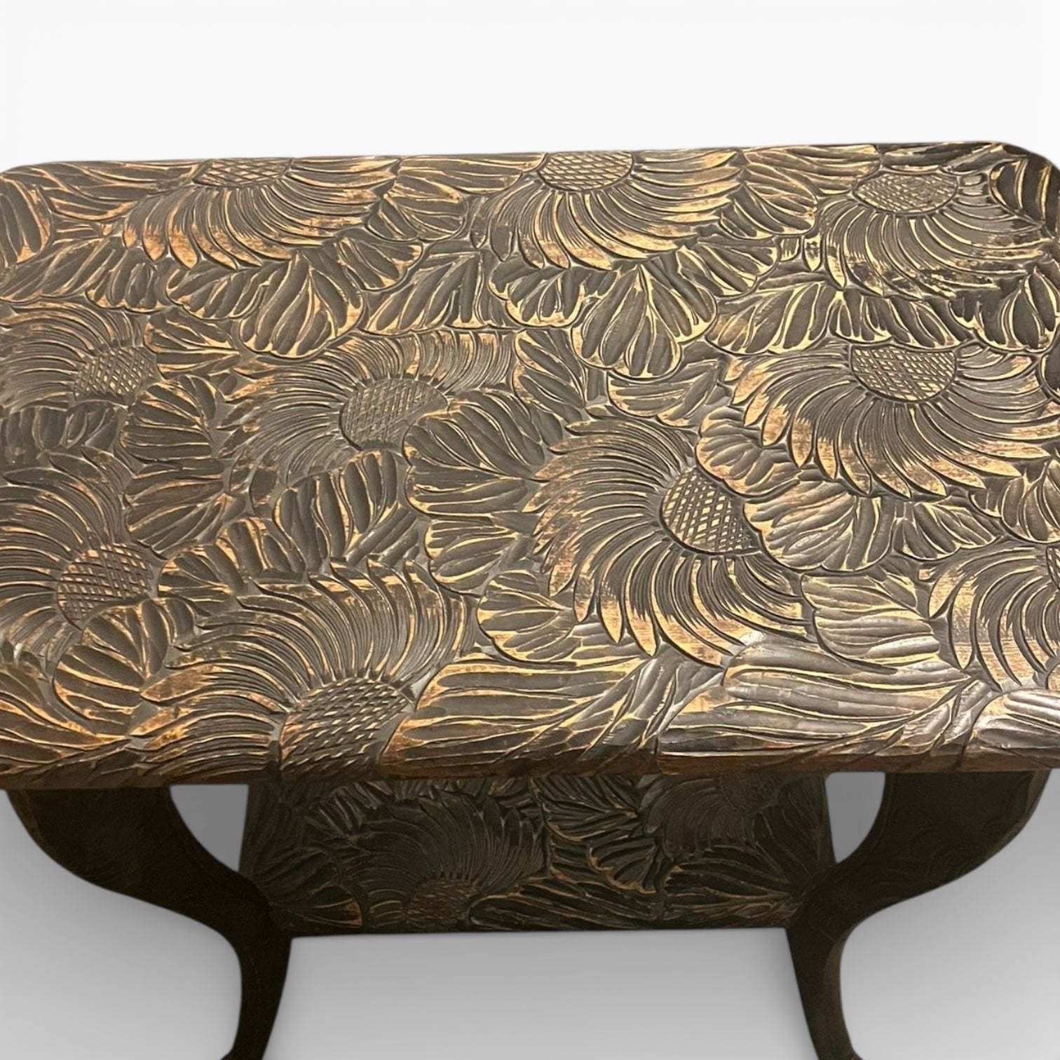 Antique Liberty & Co Japanese Carved Arts & Crafts Side Table / Plant Stand, c.1900 — view 10