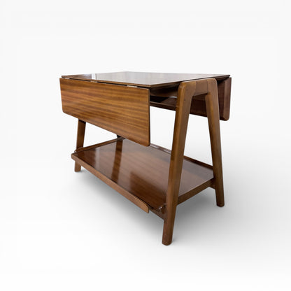 Mid-Century Walnut Drinks Trolley by Remploy