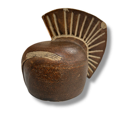 Mid Century Modern Brutalist Roman Trojan Helmet Studio Pottery