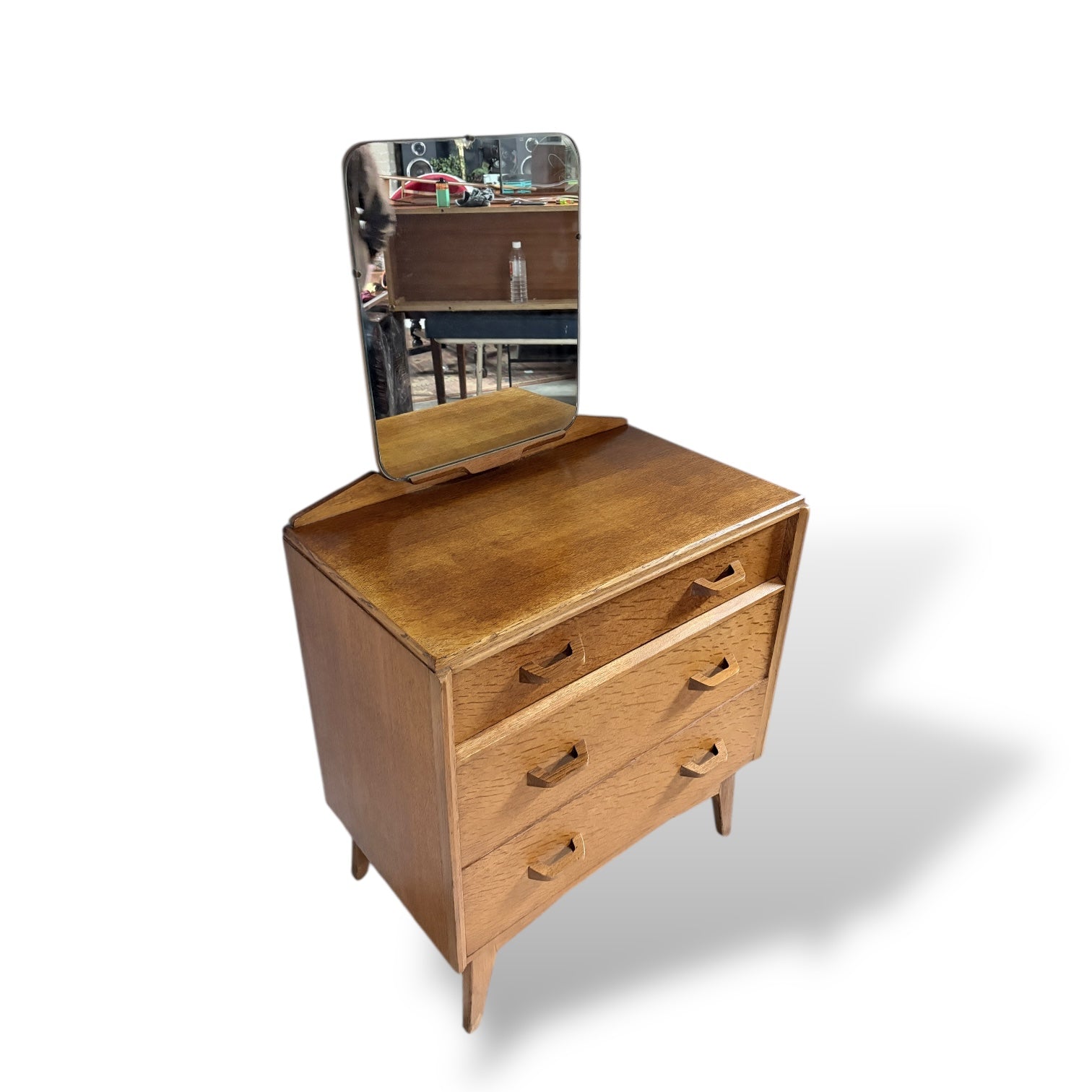Mid Century G Plan Oak Brandon Dressing Table with Mirror — view 6