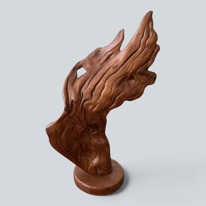 Vintage 1970s Canadian Root Wood Abstract Sculpture