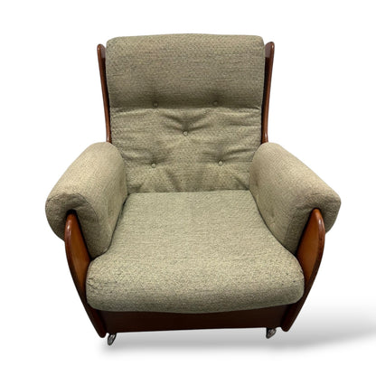 G Plan Teak Armchairs – Mid Century Modern Pair of Sculptural Lounge Chairs