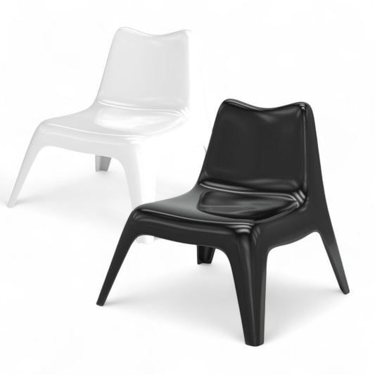 Pair of Ikea PS Vago Lounge Chairs – black and white