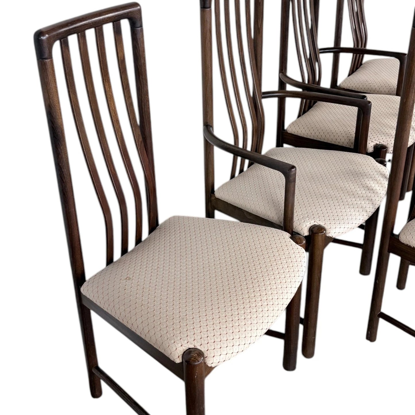 Set of 6 Danish Rosewood Dining Chairs by Boltinge