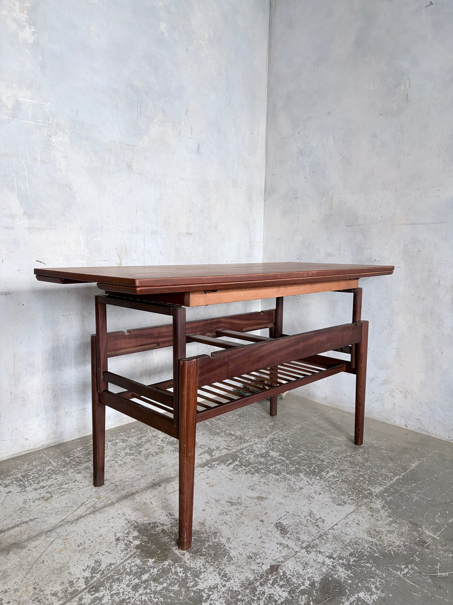 Mid Century Danish Metamorphic Elevator Dining / Coffee Table by Kai Kristiansen