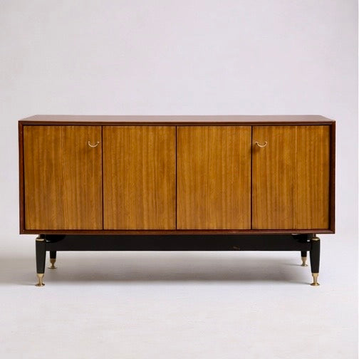 Mid-Century G Plan Librenza Tola Accordion Door Sideboard — view 3