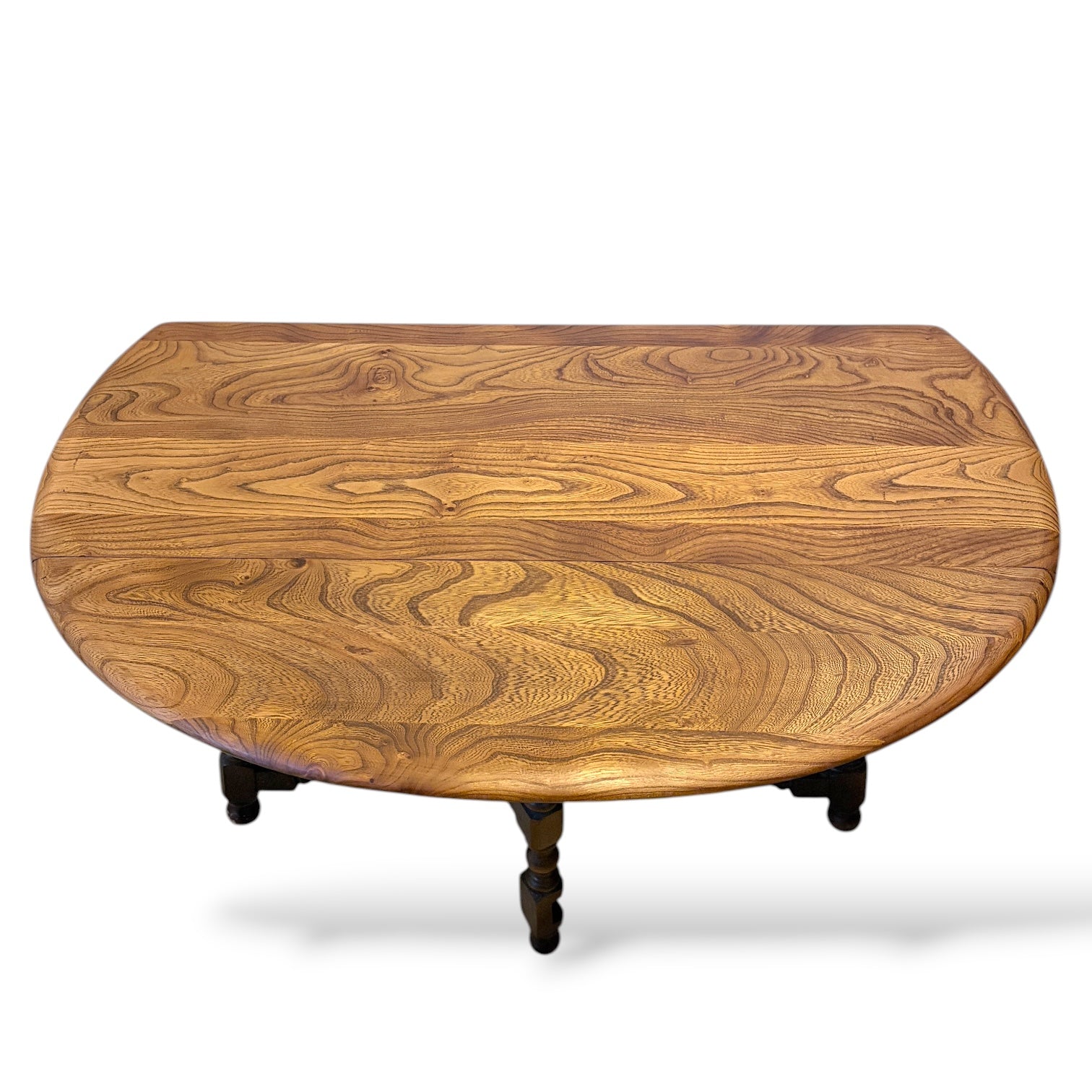 Ercol Drop-Leaf Coffee Table – Vintage Solid Elm Mid Century Design — view 5