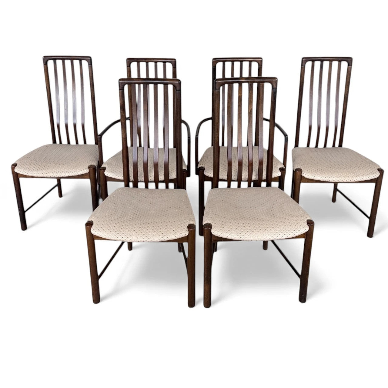 Set of 6 Danish Rosewood Dining Chairs by Boltinge