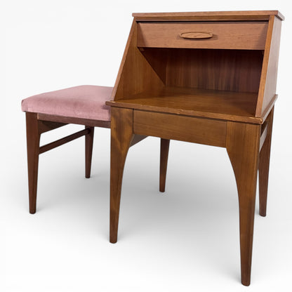 Mid-Century Vintage Teak Telephone Seat by Chippy Heath
