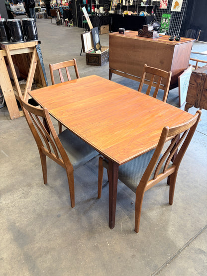 Mid Century Gordon Russell Dining Table & Drylund Danish Teak Chairs Set