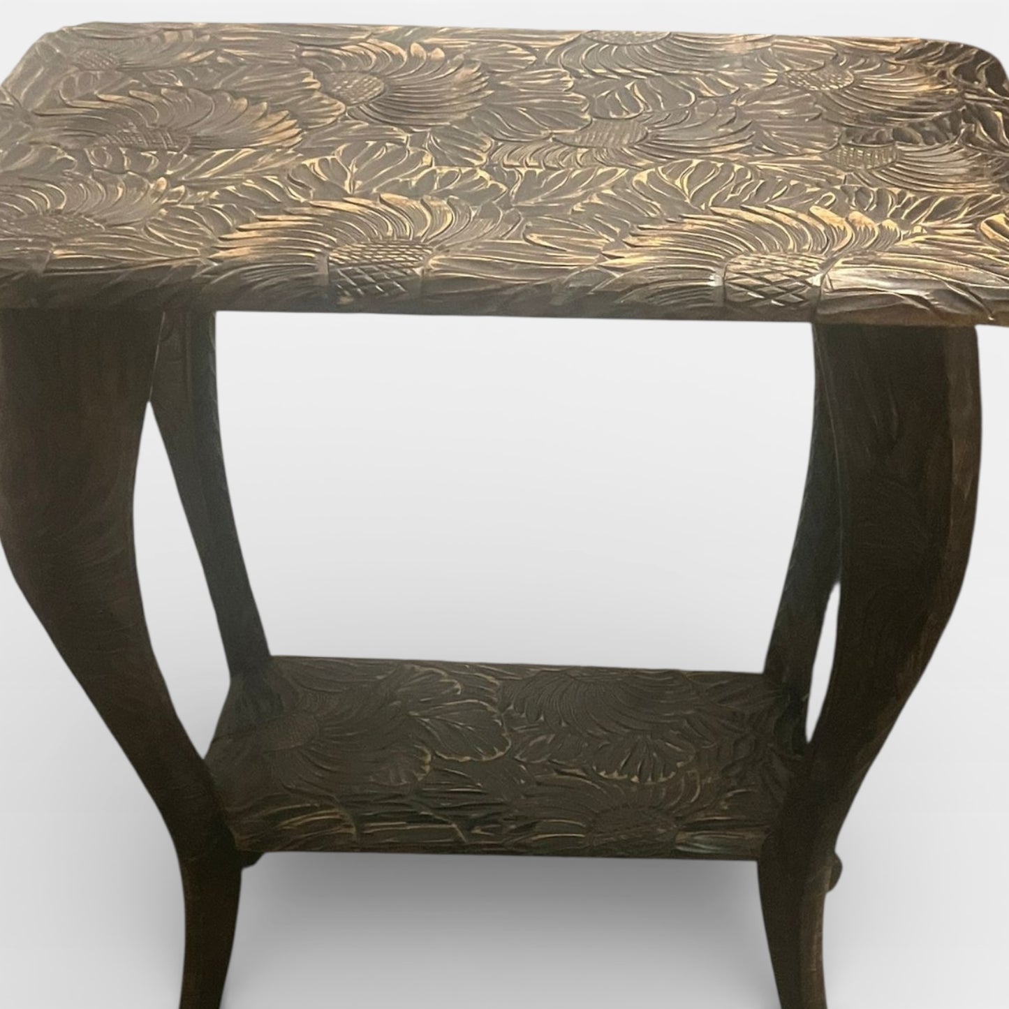 Antique Liberty & Co Japanese Carved Arts & Crafts Side Table / Plant Stand, c.1900 — view 7